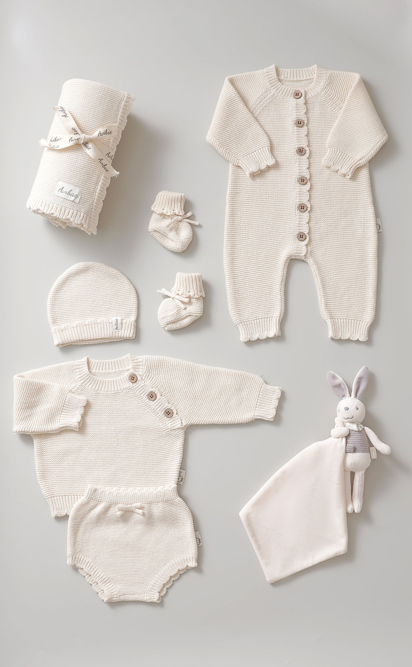 Avibae Classic  Luxary Cotton Stitch  7-Piece Buddle Misty Moss