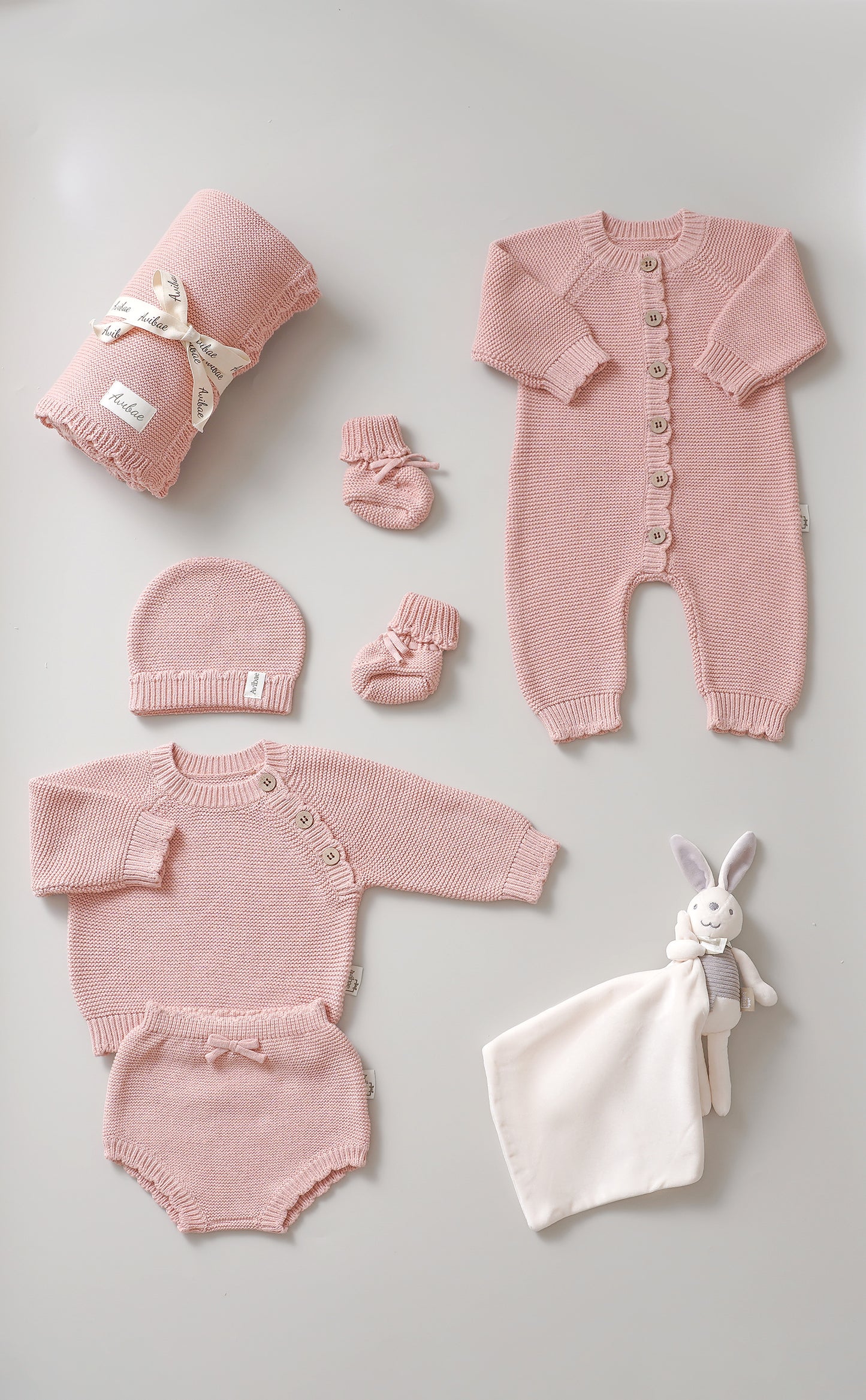 Avibae Classic  Luxary Cotton Stitch  7-Piece Buddle Misty Moss