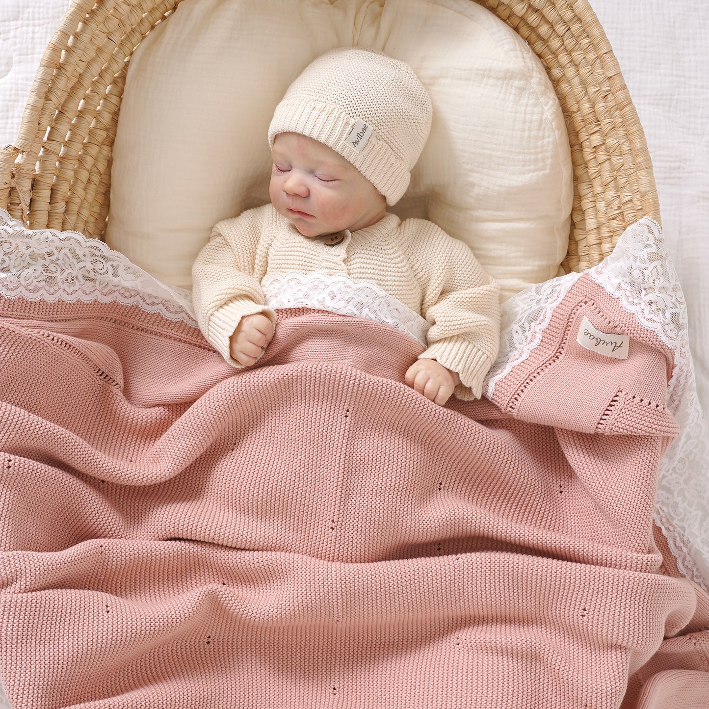Avibae 100% Organic Cotton Baby Comfort Blanket