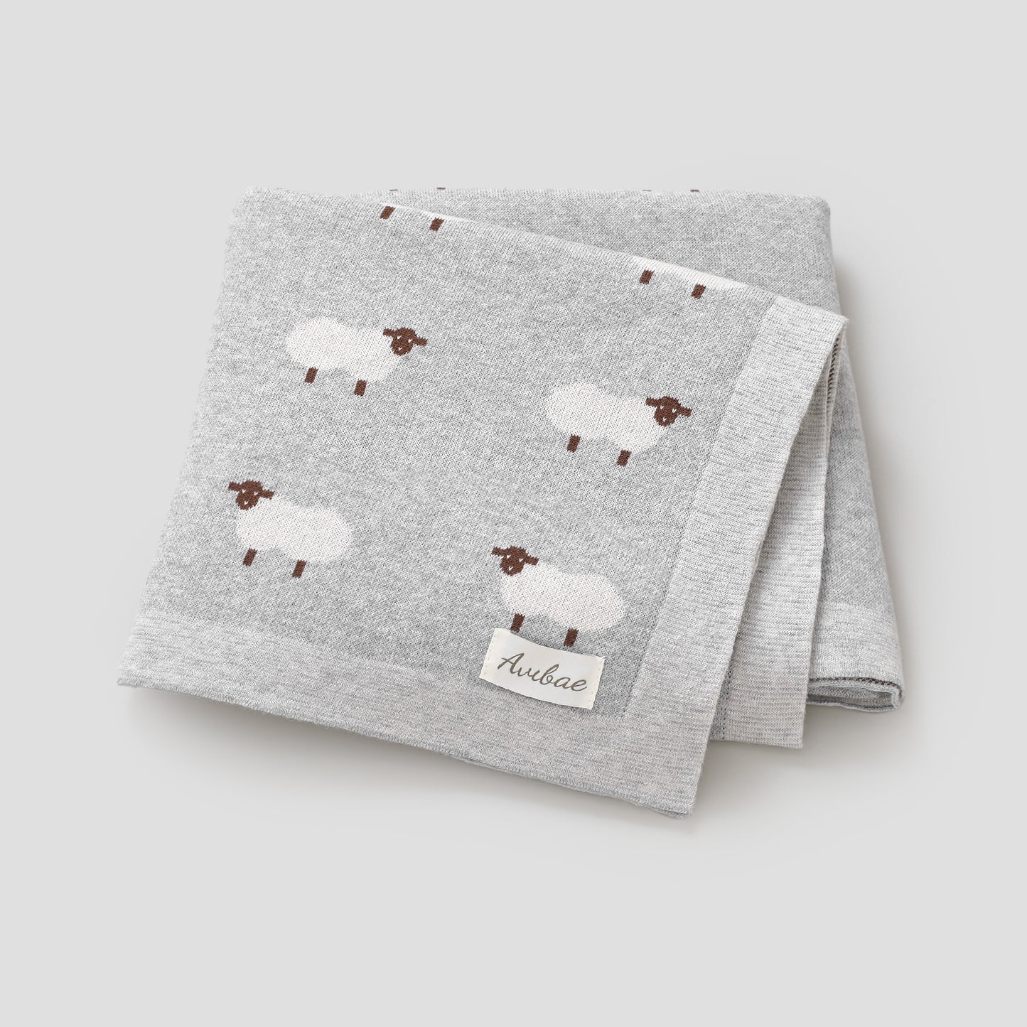 Avibae 100%  Cotton Lamb Pattern Baby Comfort Blanket