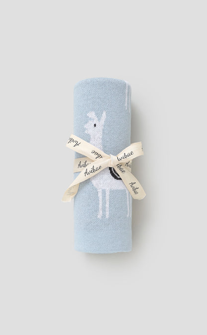 Avibae 100% Cotton Alpaca Pattern Baby Comfort Blanket