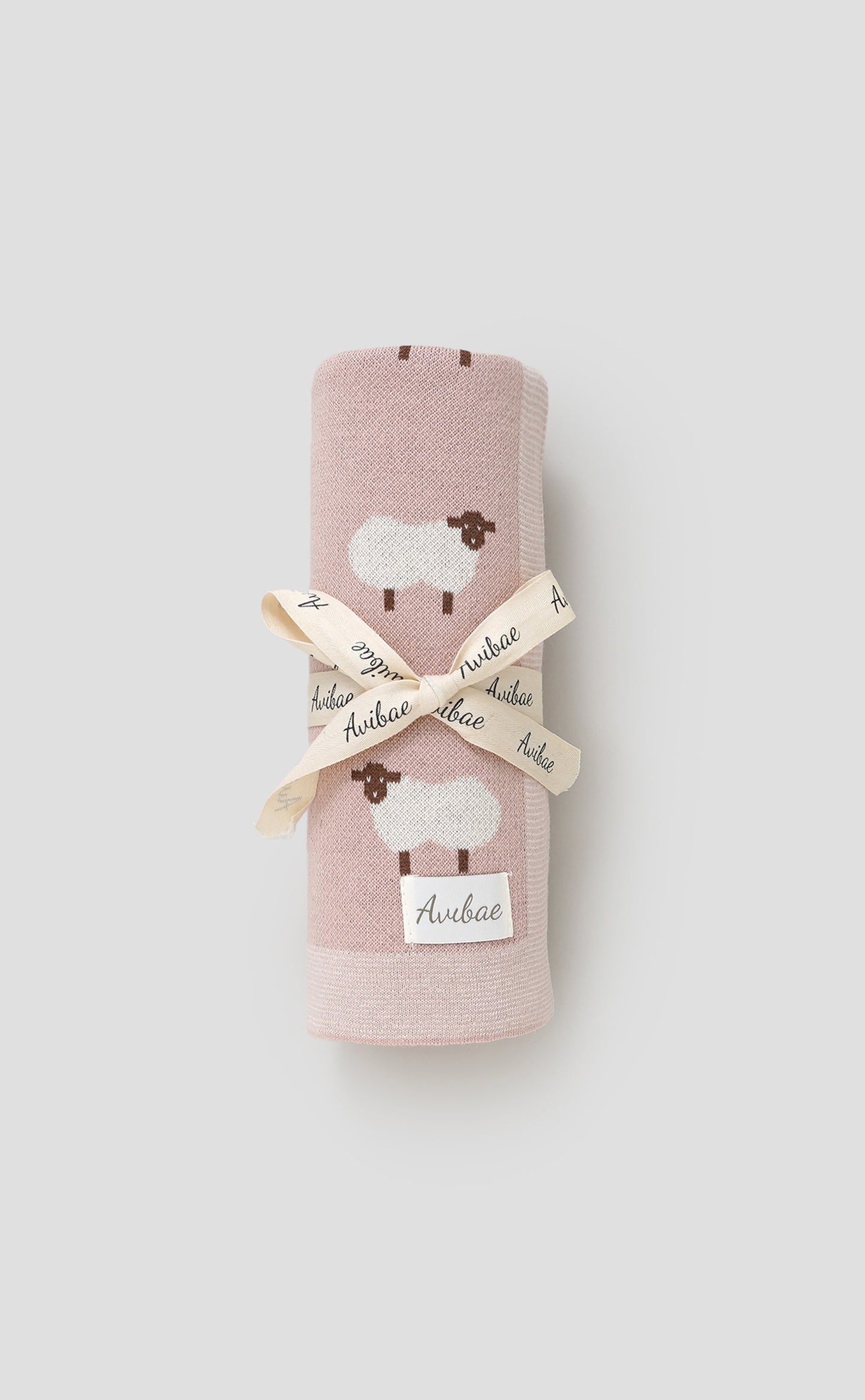 Avibae 100%  Cotton Lamb Pattern Baby Comfort Blanket