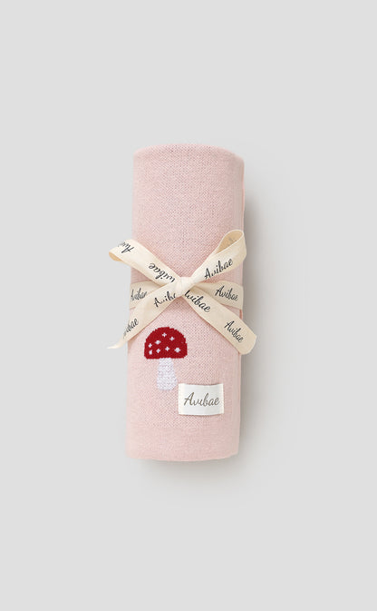 Avibae 100% Cotton Mushroom Pattern Baby Comfort Blanket