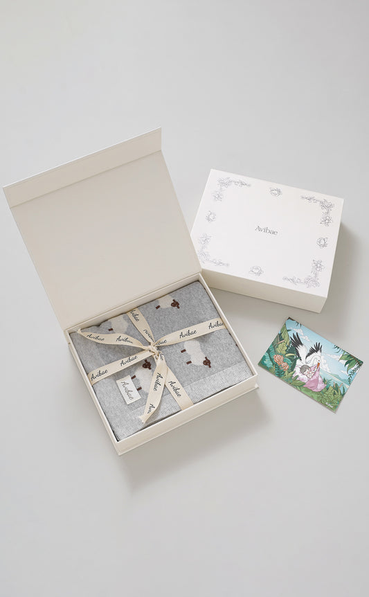 Avibae 100%  Cotton Lamb Pattern Baby Comfort Blanket