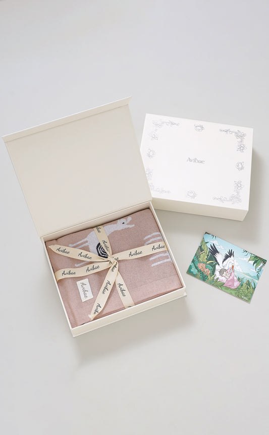 Avibae 100% Cotton Alpaca Pattern Baby Comfort Blanket