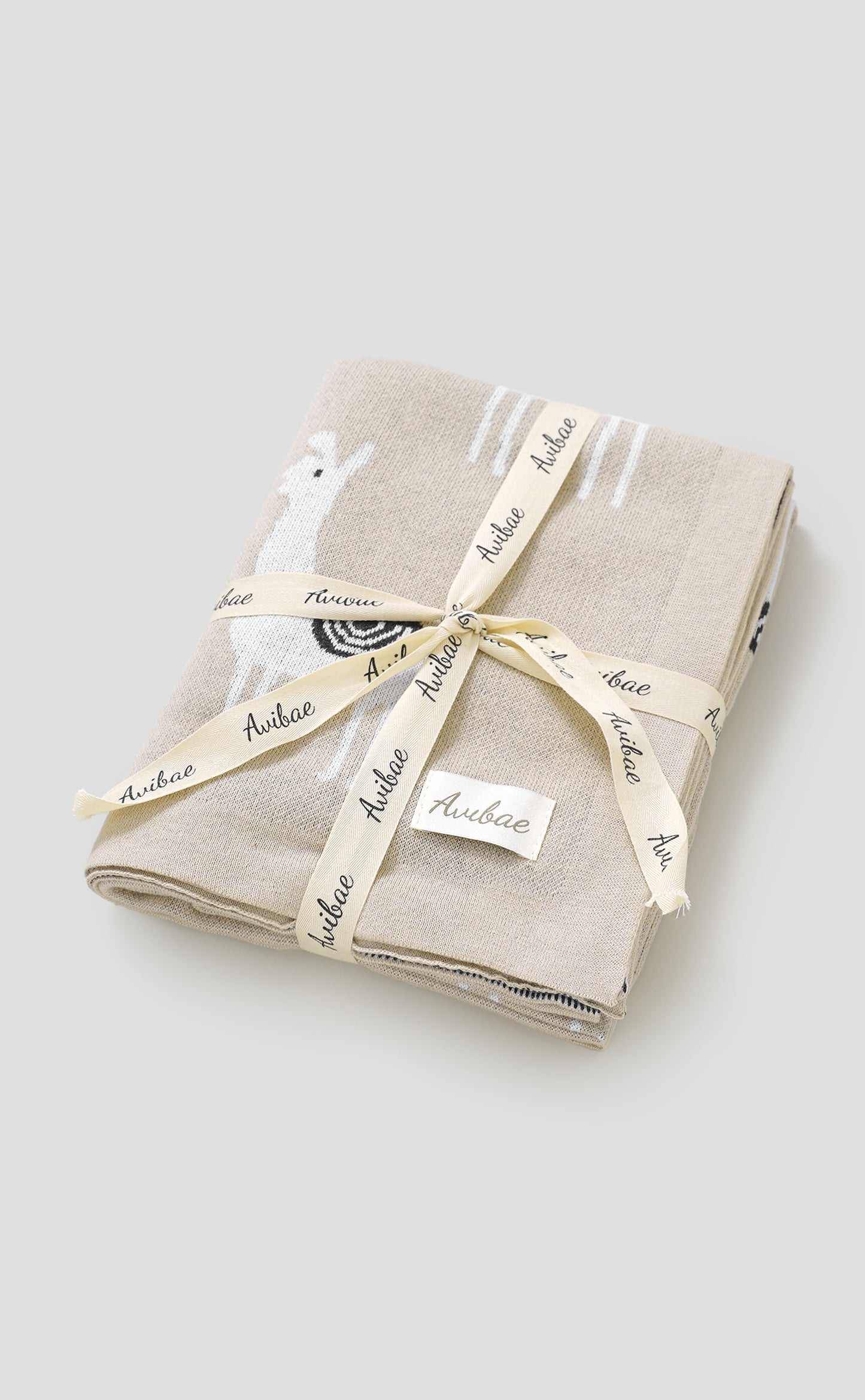Avibae 100% Cotton Alpaca Pattern Baby Comfort Blanket