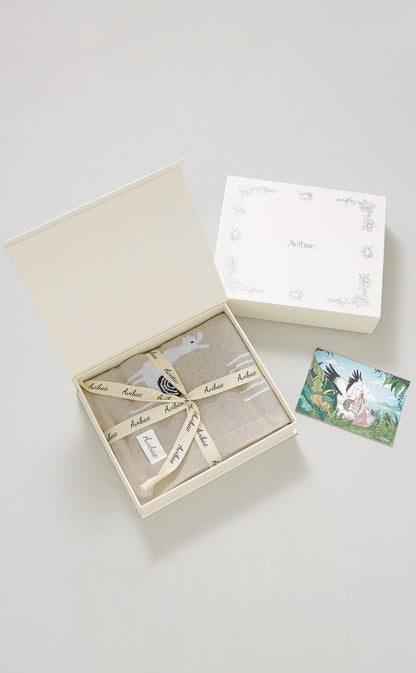 Avibae 100% Cotton Alpaca Pattern Baby Comfort Blanket