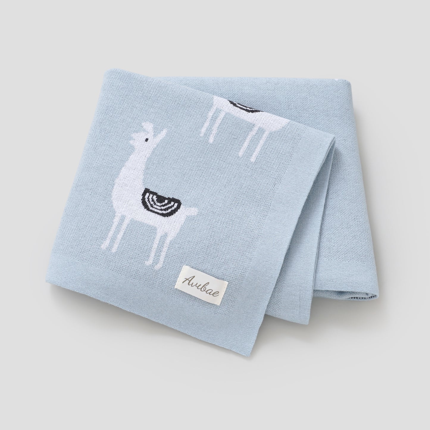 Avibae 100% Cotton Alpaca Pattern Baby Comfort Blanket