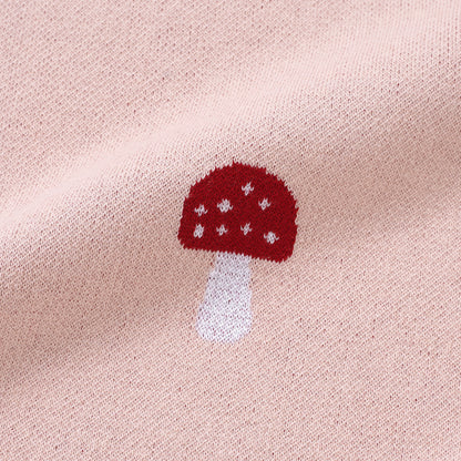 Avibae 100% Cotton Mushroom Pattern Baby Comfort Blanket